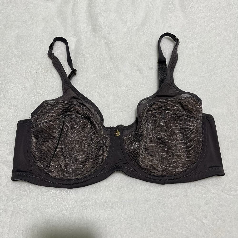 Parfait Women’s Victorian Underwire Bra US Size 36 DDD Gray Wolf